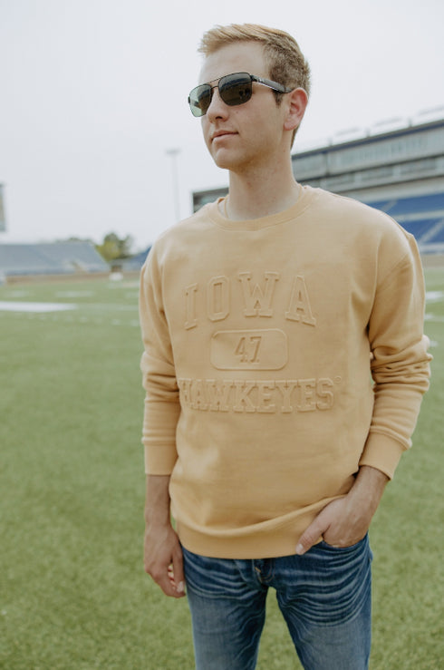 Iowa Vintage 81 Embossed Comfort Crew